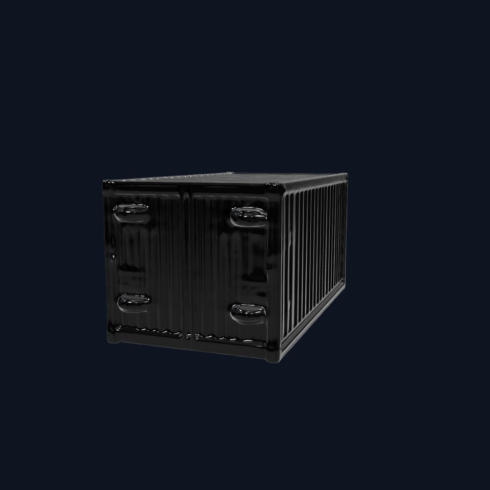 Yellow Shipping Container Model Pack with Various LODs